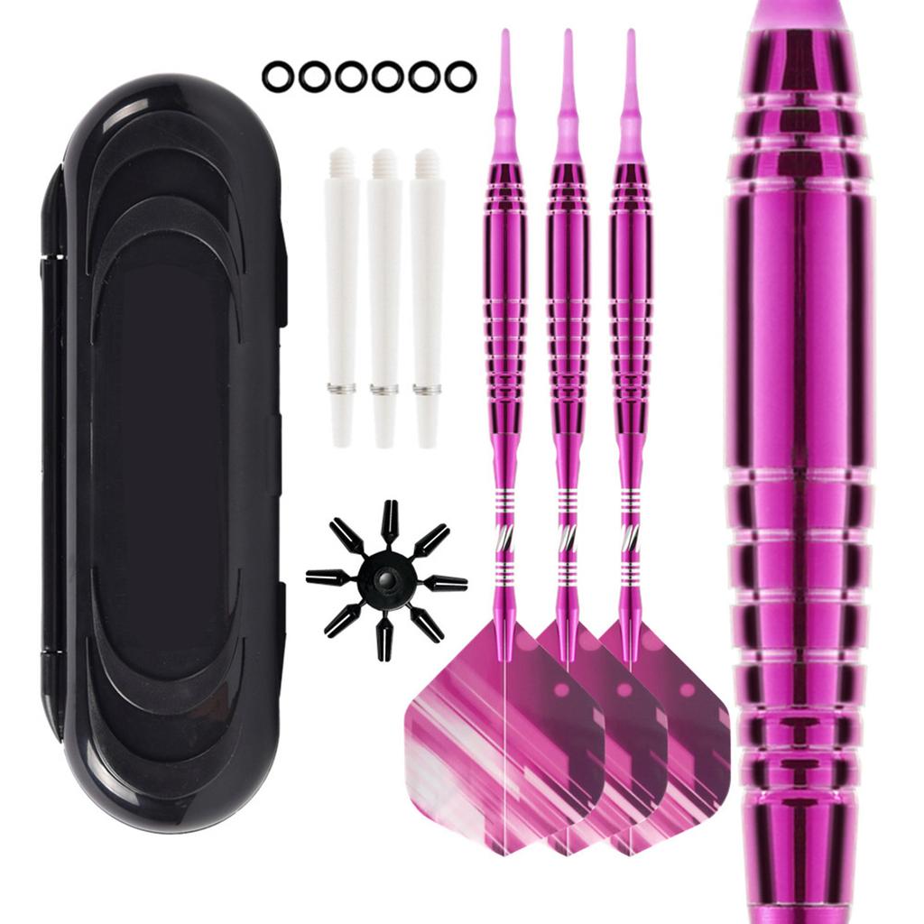 Soft Tip Darts Set PET Flight Aluminum Darts Shafts Brass Barrels Plastic Tip with Storage Box for Professional Beginner