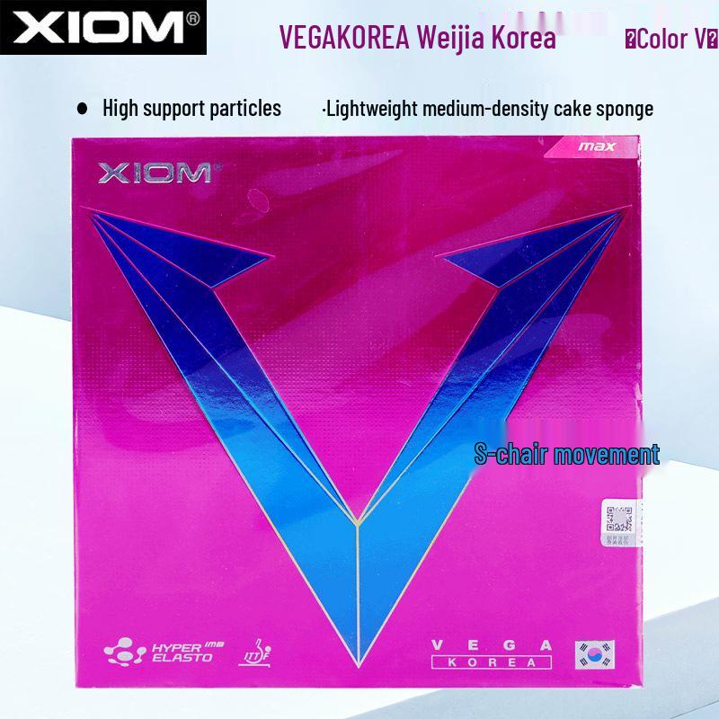 Накладка для настольного тенниса Xiom Fierce VEGA Weijia Gold V Sky (Корейский цвет, Анти-спин)