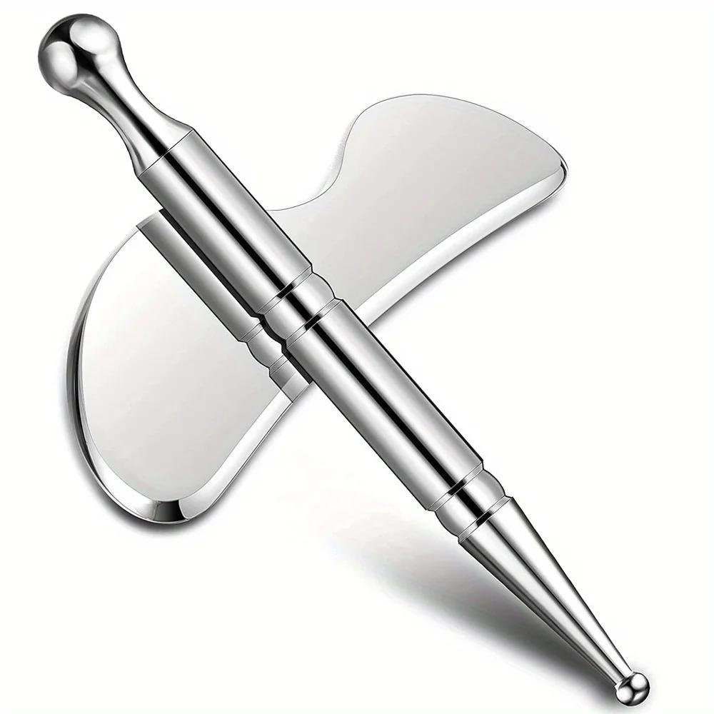 Stainless Steel Gua Sha Massager For Face Body Muscle Scraping Tool Body Deep Tissue Fascia Face Relaxation Massage Body Shaping
