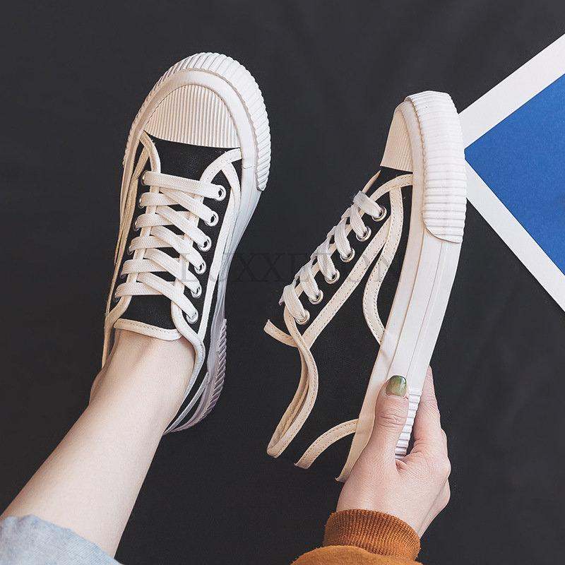 Thick Soled Canvas Shoes for Women New Spring and Autumn Versatile Shoes Casual Sports Shoes Retro Board Shoes