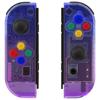 eXtremeRate Handheld Controller Housing Case Compatible with Switch Joycon and Switch OLED Clear Gradient Color Replacement Shell DIY Replacement Case