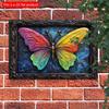 2d Flat 30*20cm, Colorful Butterflies Wooden Wall Art, Vintage Wooden Sign, Living Room and Dining Decor, for Home, Kitchen, Garden, Bedroom, Bar.