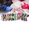 50 Colors Thread Skeins Embroidery Needle Set Stitching DIY Needle Felting 5 Bamboo Cycle Kit