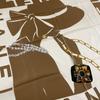 Used 【Unused】CHANEL Large Scarf Silk Brown