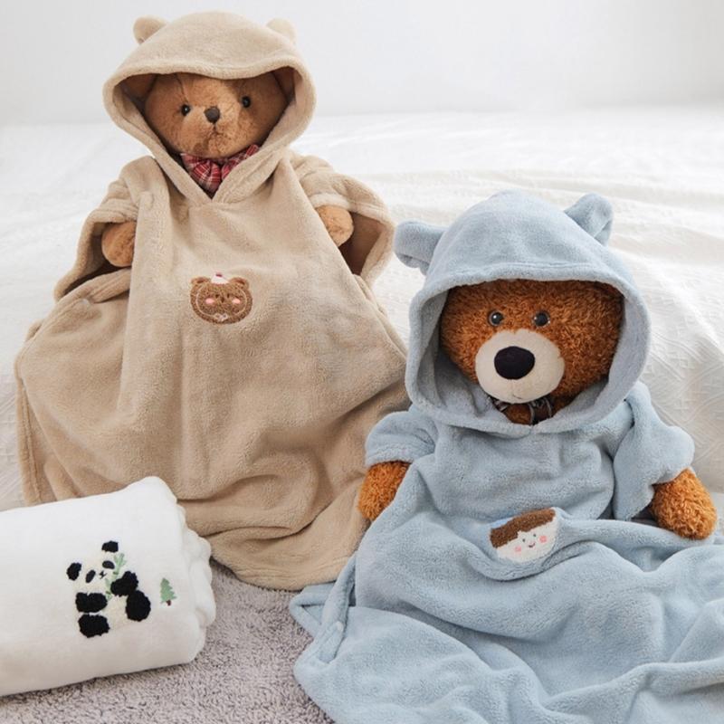 Детский халат с капюшоном, банное полотенце, дышащая детская накидка, быстросохнущий, мягкий, мультяшный плащ, пончо для новорожденных, с высокой впитываемостью