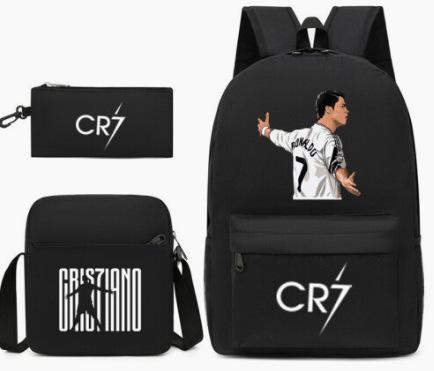 Youth Fashion Backpack Shoulder Bag Pencil Case Children'S Student School Bag 3-Piece Set