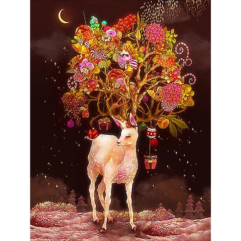 5D алмазная живопись Санта-Клаус, полная алмазная мозаика, набор для вышивки крестом, рождественские предметы домашнего обихода с животными, рождественские подарки