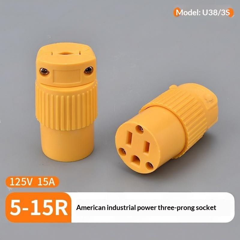 1 шт. Разборный inline шнур питания с вилкой 125 В Американская 15 А Nema 1-15P 5-15P US Промышленный водонепроницаемый разъем для подключения проводов