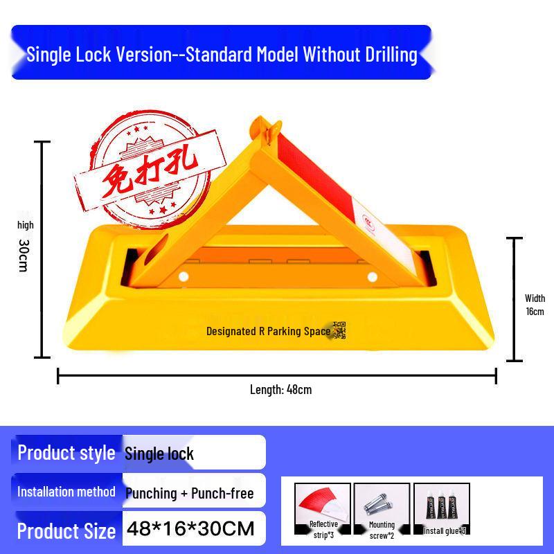 Сверхпрочный треугольный напольный замок для парковочного места для гаражей