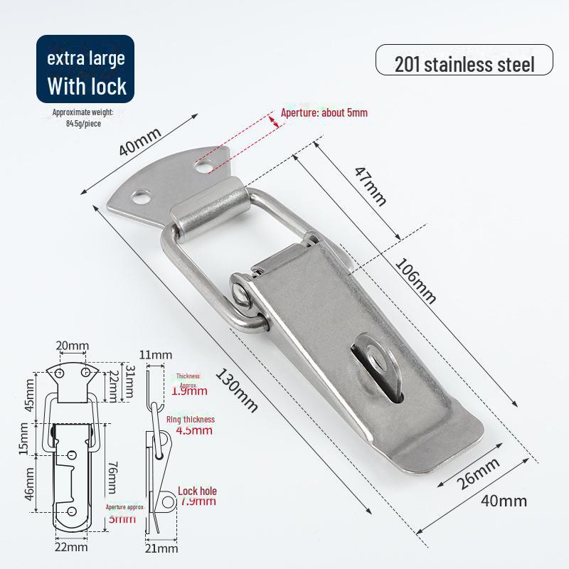Замок-пряжка Duckbill из нержавеющей стали 304 для деревянных или металлических ящиков