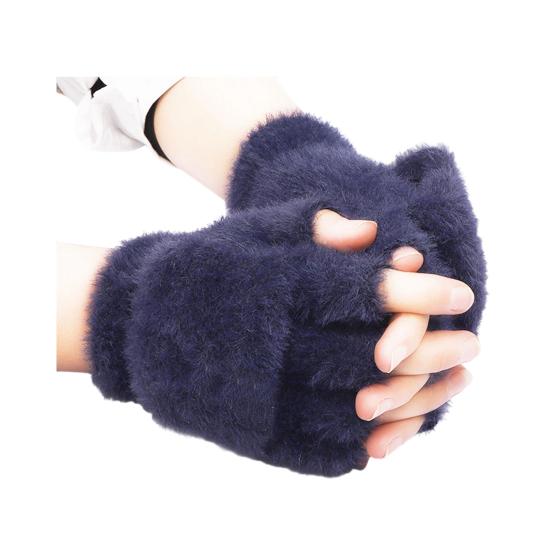 1 пара женских митенок, теплые, толстые, зимние, трансформирующиеся