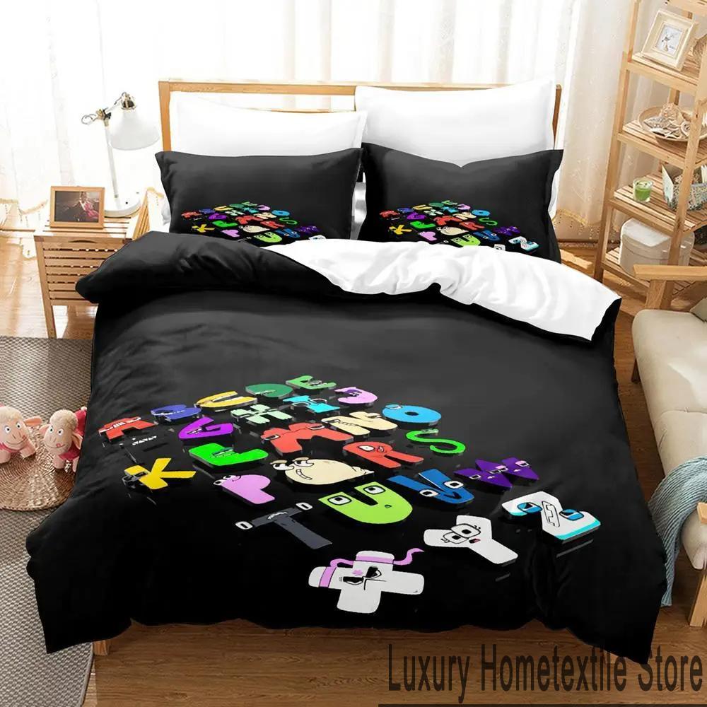 3D Принт Мультяшный Алфавит Лор от А до Я Постельный Комплект Мальчики Девочки Полуторный Двуспальный Кингсайз Пододеяльник Наволочка Кровать Мальчики Взрослый