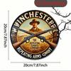 Винчестер Repeating Arms Винтажная 2D Алюминиевая Табличка Круглый Металлический Знак Западный Бар Дом Декор для Ружья 8x8 Дюймов