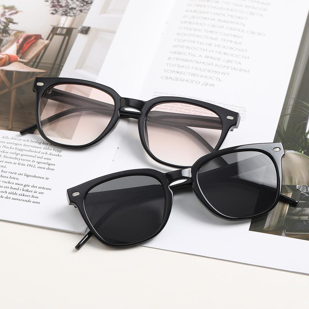 Очки B312 квадратная большая оправа заклепки розовые ретро популярные солнцезащитные очки женские, солнцезащитные очки мужские