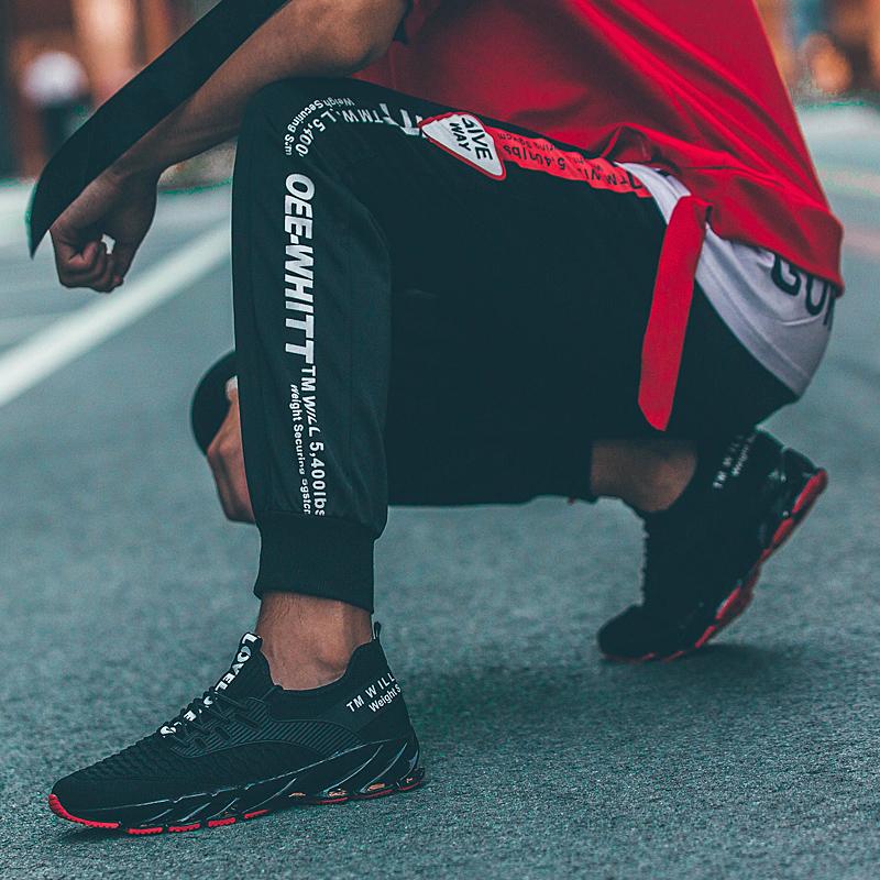 Men's Fashion White Sneakers Mesh Breathable Shoe Sole Wear-resistant Large Size Men's Shoes