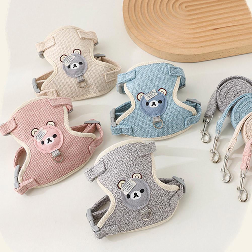 Милый жилет для маленьких домашних животных, нагрудный ремень, поводок для собак, трос для выгула собак, кошек, кроликов, шлейка, индивидуальная шлейка для собак, товары для животных