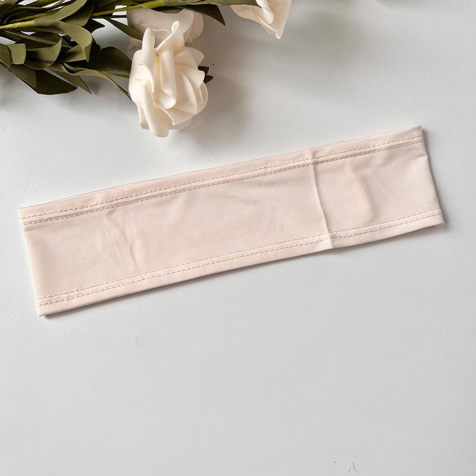 Трансграничная повязка для йоги из ледяного шелка: Однотонная повязка на голову для фитнеса, умывания лица и закалывания волос