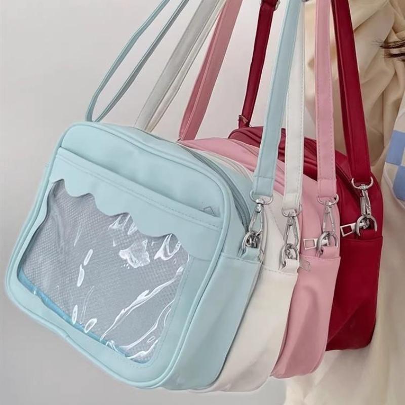 МОДА Сумка Harajuku Ita для женщин PU Прозрачный карман Itabag школьная форма для девочек JK Crossbody сумка через плечо сумки