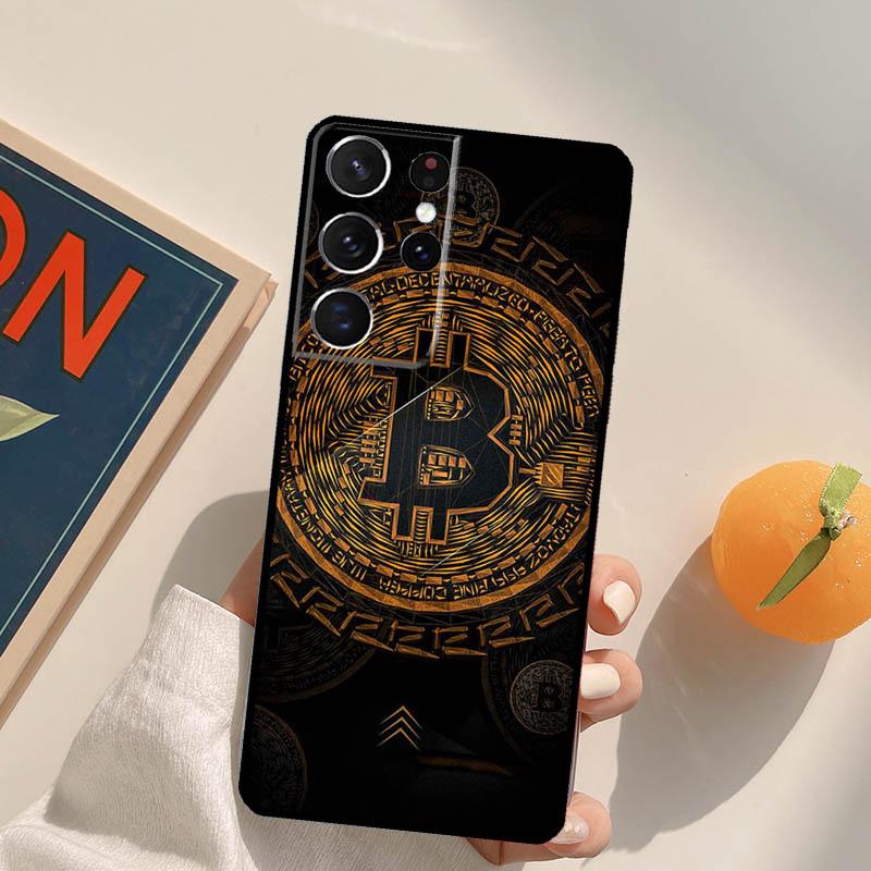 BTC Bitcoin Phone Case For Samsung Galaxy S23 Ultra S20 S21 S22 S24 S25 S9 S10 Plus S24 FE Back Cover