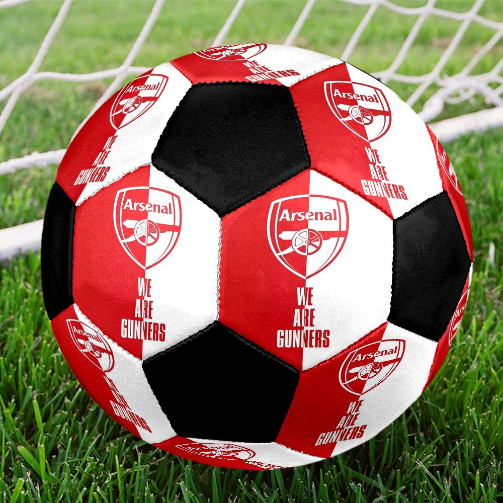 Arsenal ARSENAL Indoor Soccer Ball Colorful Machine Stitched PVC Size 5 Team Training Competition Ready Durable High-Bounce Cool Sports Gift