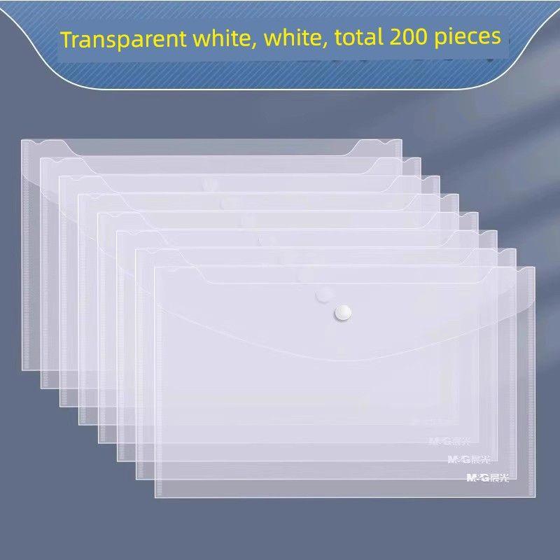 File Bag Large Capacity Plastic Folder Test Paper Storage Bag For Home Certificate Paper Induction Organizing Bag Thickened Diagonal Stripe Folder