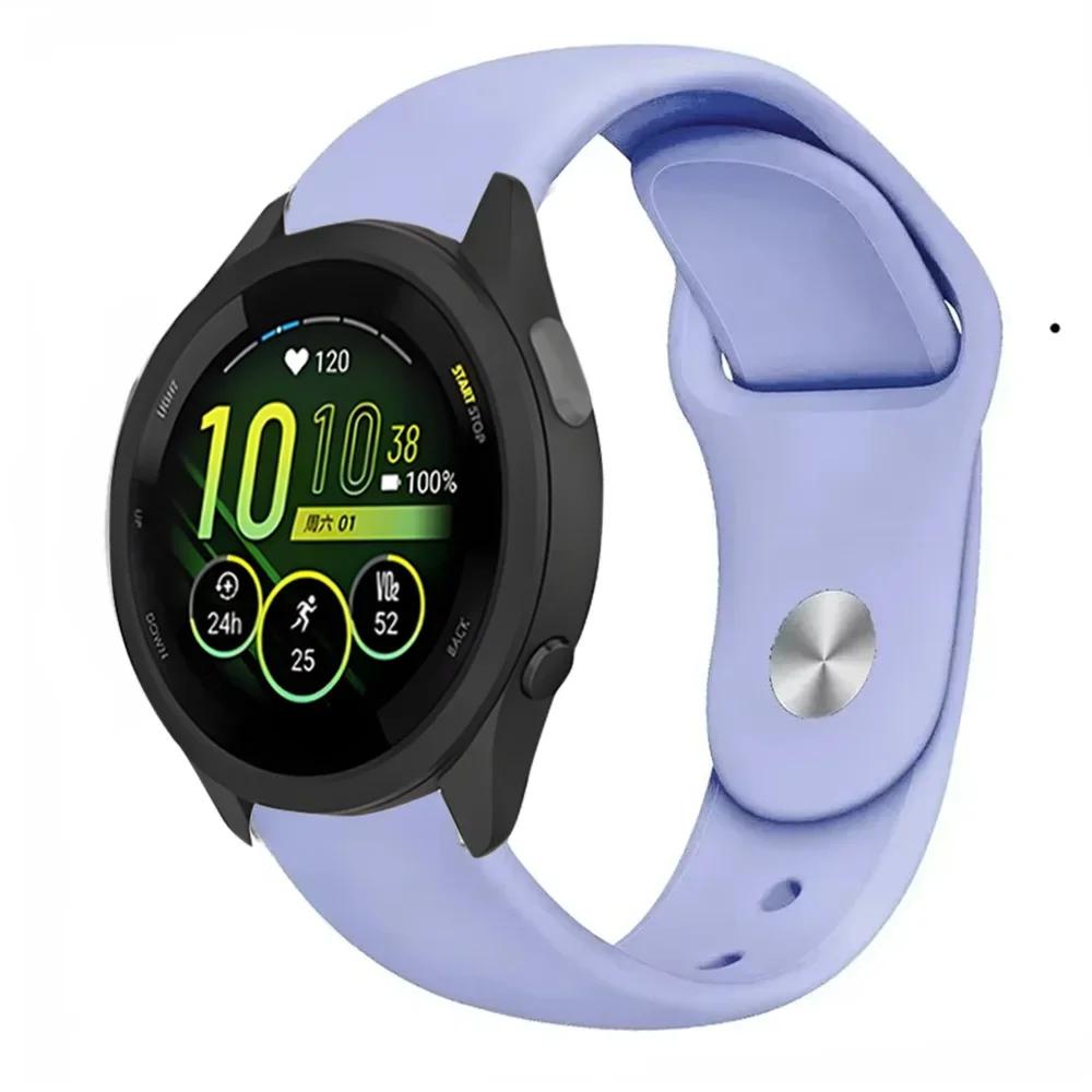 Высококачественный силиконовый ремешок 18/20/22 мм для Garmin Forerunner 55 165 645 965 255/265/245 Music, ремешок для Garmin Venu 3S