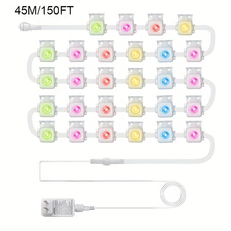 MIMI RGB Постоянные наружные огни для дома, 150 футов RGB+IC Умный наружный декор, или Рождество, Праздник, Освещение крыши дома