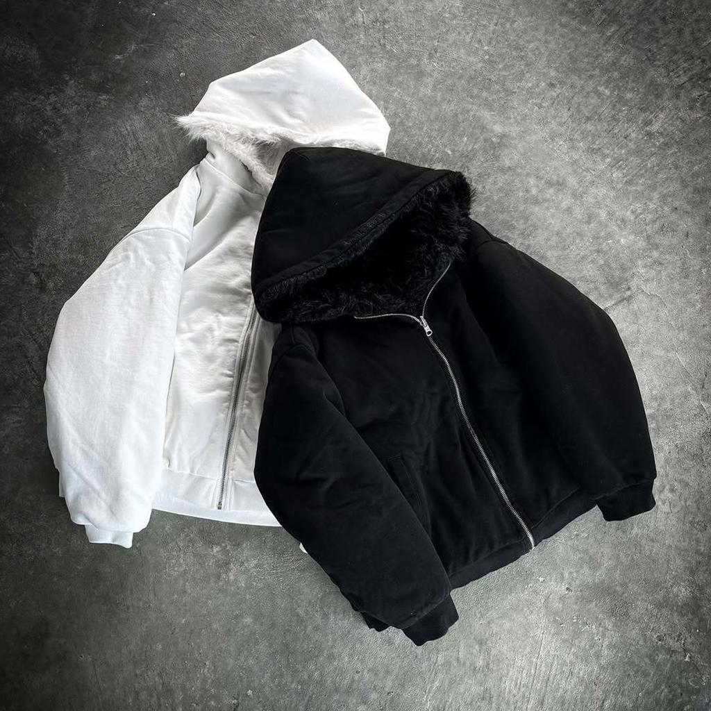 Мужская однотонная толстовка на молнии с плюшевой подкладкой, двусторонняя, спортивная, большого размера, повседневная куртка-толстовка