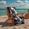 Custom Name Ultra-Soft Beach Towel with Wolf Theme,Ideal for Pool - Camping, Diving - Perfect Travel Essential, Vibrant Beach Towel.