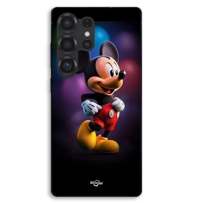 Coque smartphone - MANIACASE - Samsung Galaxy S25 Ultra - Mickey - ballons colorés - Noir