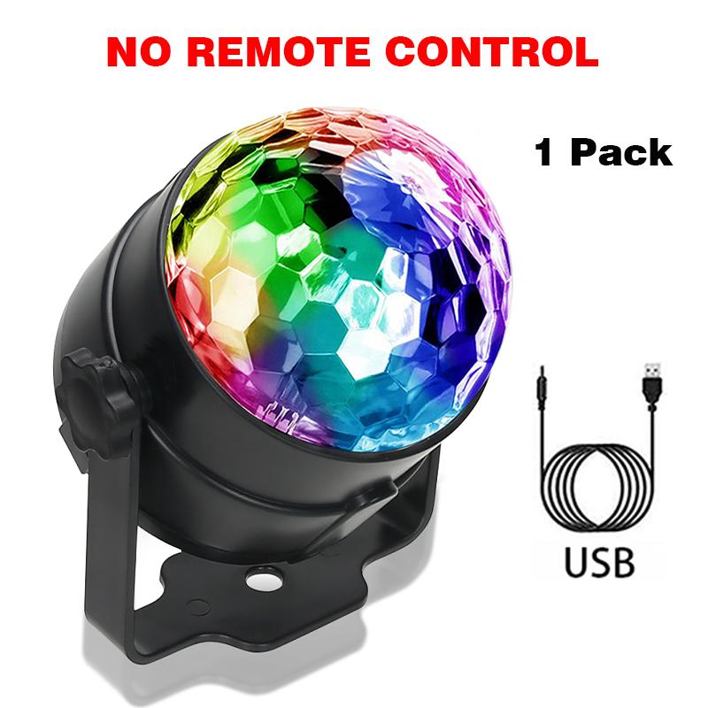RGB Мигающий Диско-Шар, Светодиодный Сценический Прожектор с Вращающимися Эффектами, Декор для Рождества, Хэллоуина, Караоке, Свадьбы, Дня Рождения