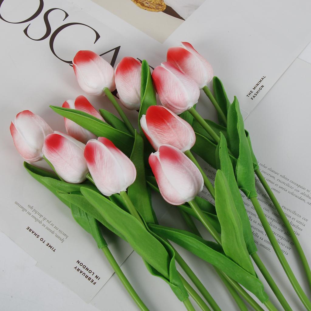 Tulip Simulation Flower, Fake Flower Prop, Plastic Material, Wedding Decoration, Living Room Bouquet Prop
