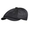 Mesh CA829 [White Fang] Beret, Plain, Cap, Hat, Outdoor, Fishing, Men's, Women's, (Black)