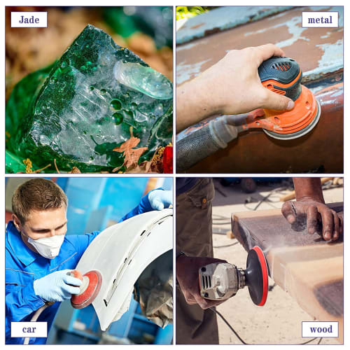 Utoolmart PSA Sanding Discs, Adhesive Sanding Sheets, 240# Grit, 250mm Disc Diameter, Pack of 5, Aluminum Oxide Particles, No Holes, Waterproof Sandin