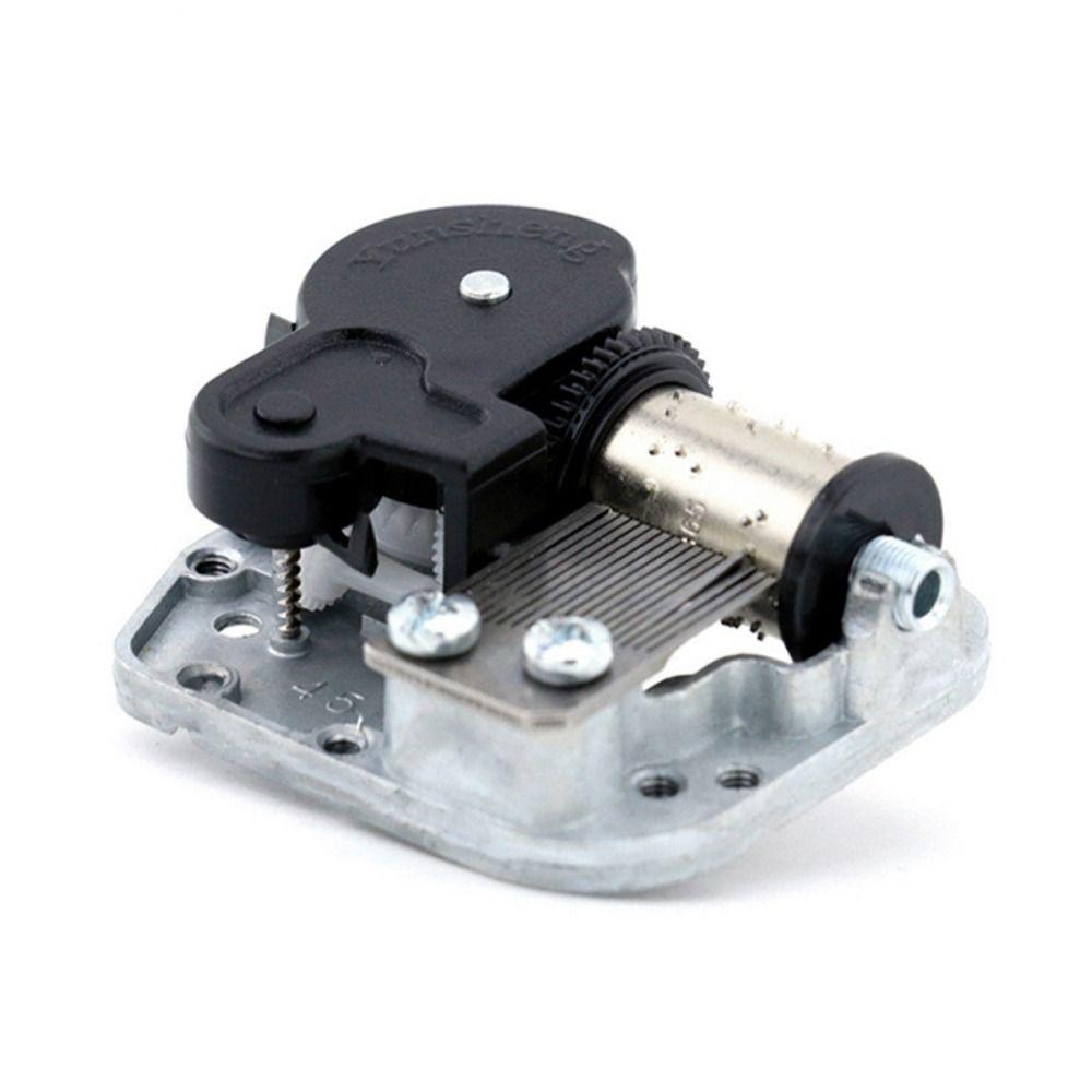 Alloy Clockwork Music Box Black&Silver Decor Collectibles Christmas Song Movement Wedding Favor