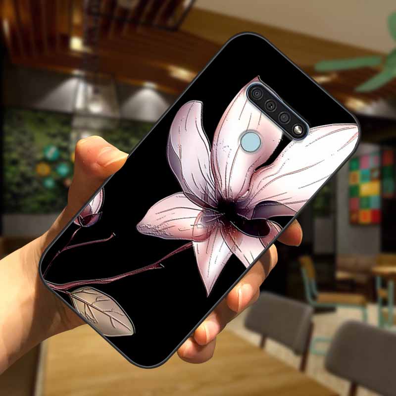 Чехол для LG V30 V40 V50 Thinq 3D тиснение цветами Силиконовый чехол для телефона для LG K50 Q60 Чехлы Мягкий рельефный цветок Для LGV40 K 50