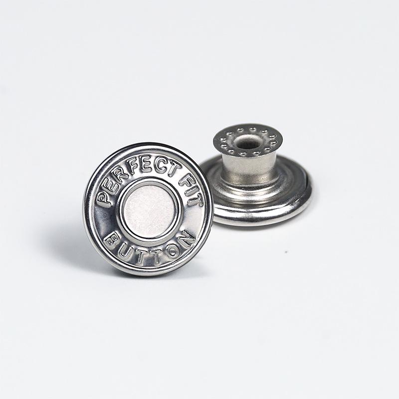 Античная бронза гладкая металлическая пуговица-гвоздик для джинсов, курток и комбинезонов с гравировкой