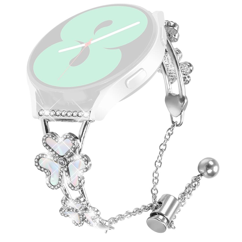 For CanMixs P22 Metal Band Heart Clover Decor Watch Strap