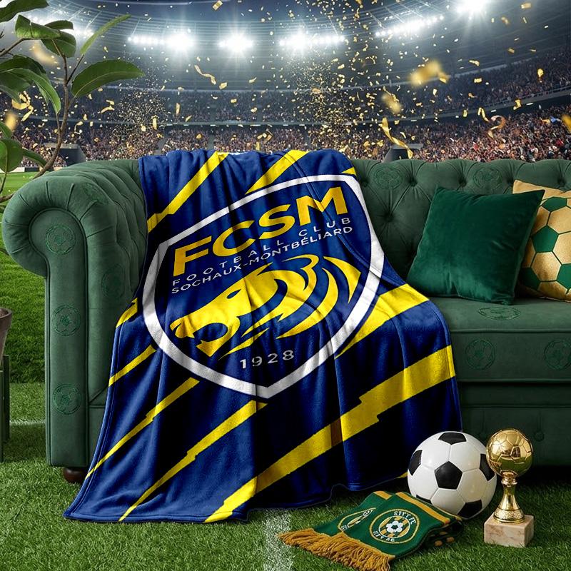 Fcsm Football Club Emblem Blanket Lightweight Ideal Bedding Blanket Perfect for Travel, Camping, Living Rooms, Offices, Sofas, Fan Christmas gift