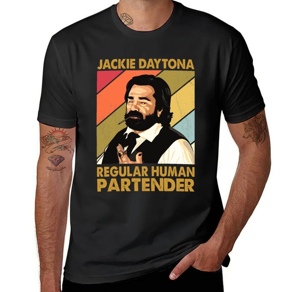 Retro Jackie Daytona Regular Human Partender Gift Xmas Tshirt sports fans tees cute clothes Mens t shirts