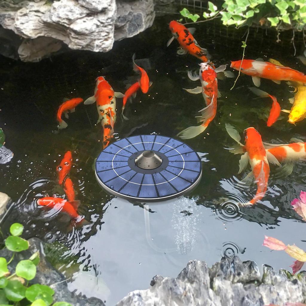 Плавающий аэратор-оксигенатор для садовых прудов и аквариумов, работающий от солнечной энергии, без аккумулятора