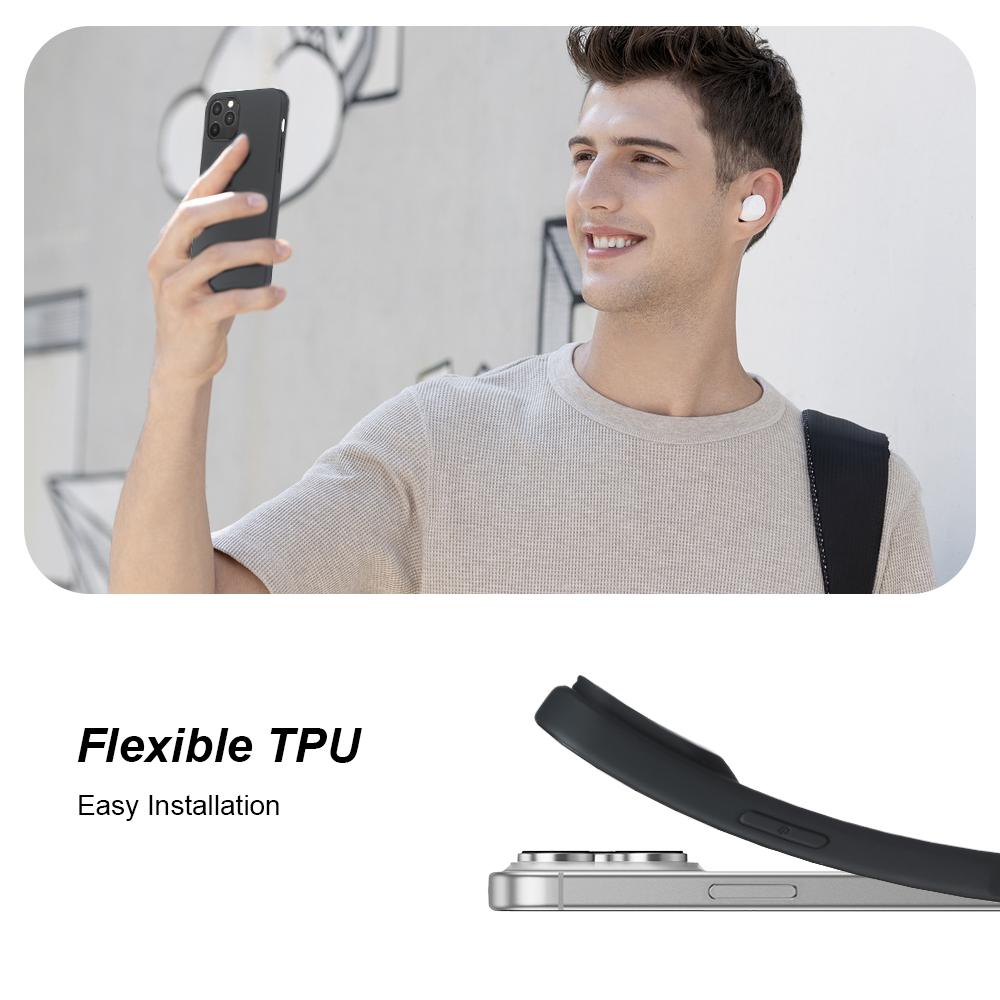 For iPhone 12/12 Pro Case GRS Certified RCS Eco-Friendly Material Single Side Matte Slim Anti Drop Phone Cover