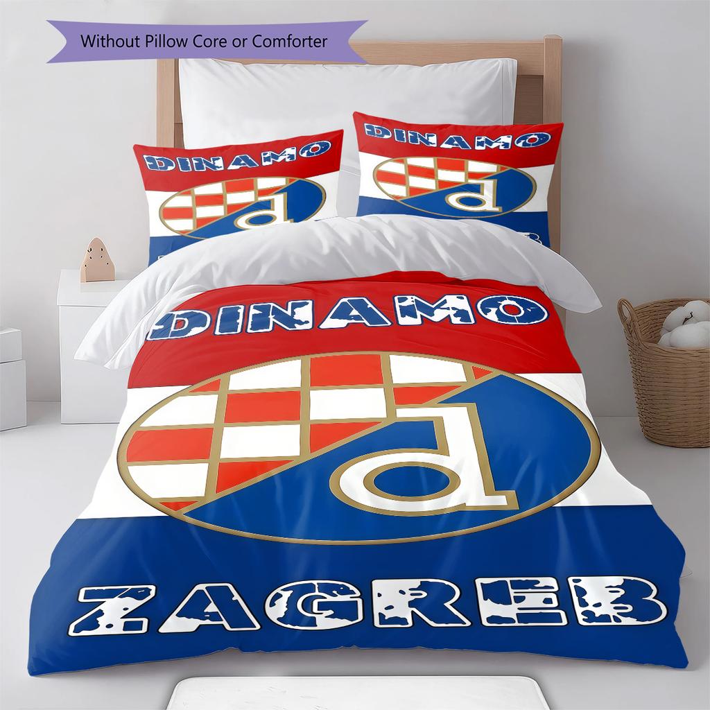 GNK Dinamo Zagreb Bedding Quilt Set Quilt Cover Pillowcase Home Decoration Birthday Gift (1 * duvet cover + 2 * pillowcase, without core)