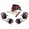 Elegant  Kit Red Collar Leash Cuffs  Restraints Restraint Kits & Sets