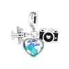 S925 Silver Bluetooth Earphone Coffee Beer Guitar Theme Charm Beads DIY Jewelry Bracelet Accessories Kit