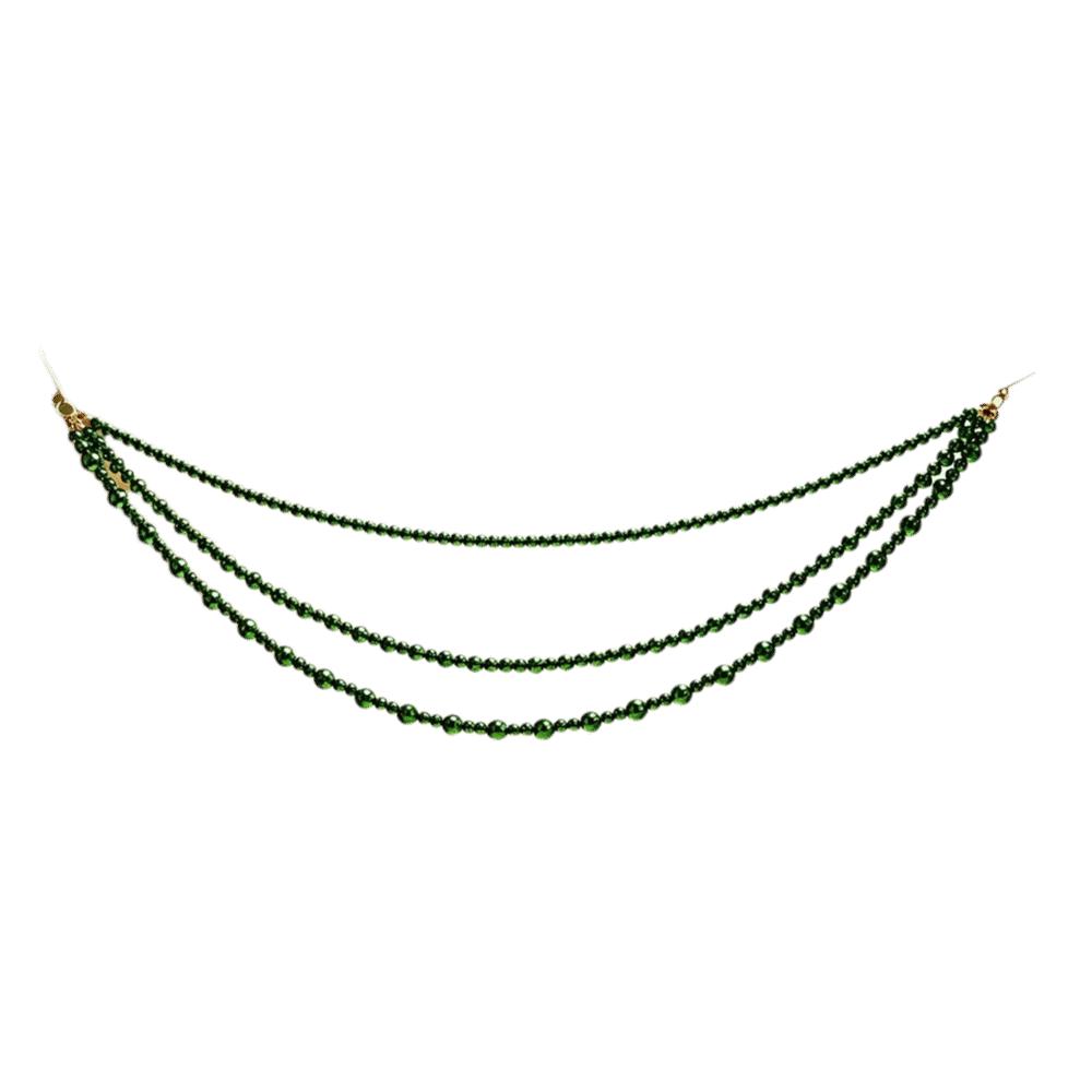 Multi Layer Christmas Beaded Hanging Shiny Finish Draped Structure Bead Chain Ornament Christmas Tree Decor