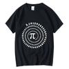 Men's High Quality 100% Cotton Funny Pi Design Print Summer Loose O-neck Men Tshirt Short Sleeve T-shirt Male Tees Tops