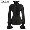 GMXIA Женская Мода Повседневный Однотонный Принт Длинный Рукав Досуг Блузки и Рубашки