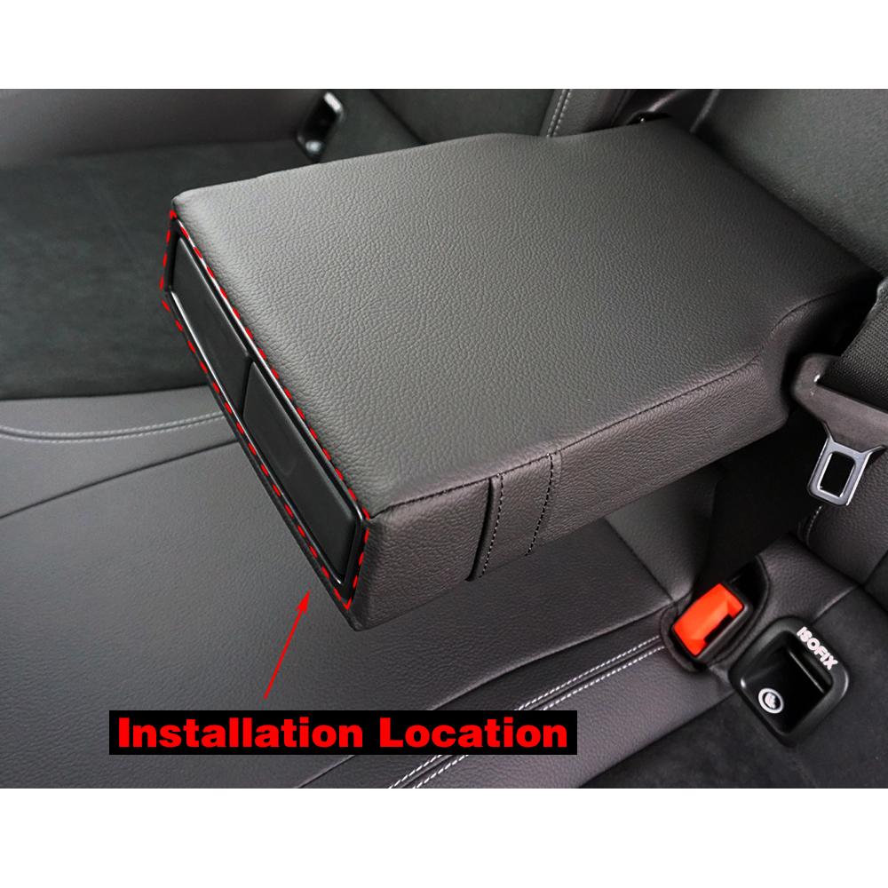 For Mercedes Benz A GLA GLB GLE GLS Class 2020 2024 2020 Car Rear Seat Armrest Water Cup Holder Button Refit Frame Cover Trim