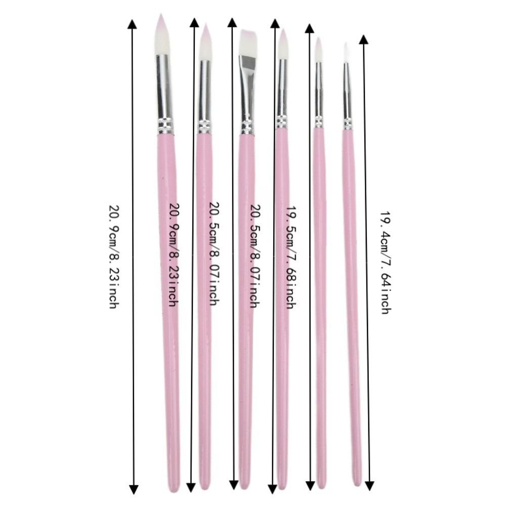 6pcs Professional Acrylic Paint Brush Set Clay Sculpting Tool Set For Watercolor Painting